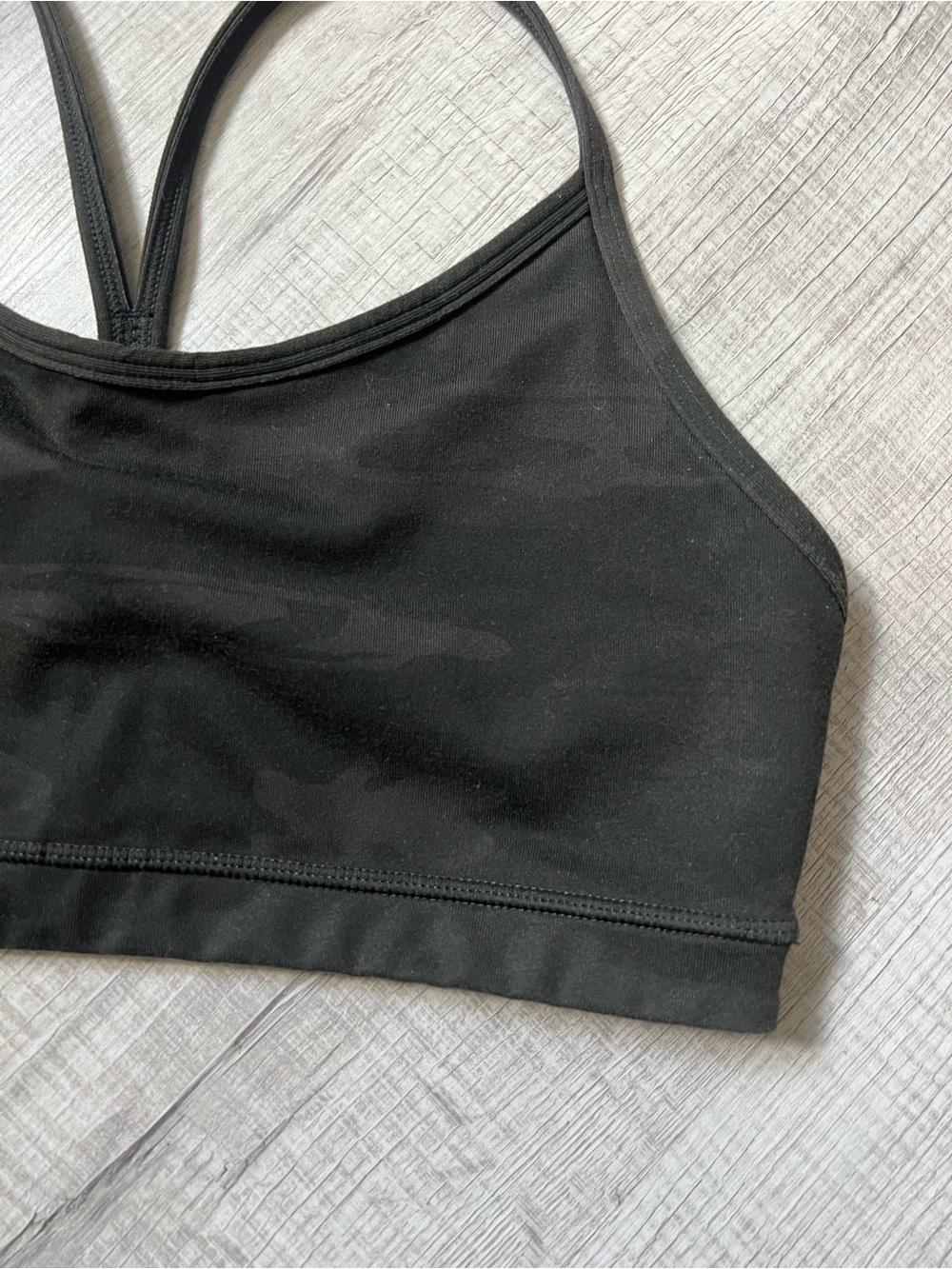 LULULEMON Flow Y Camo Scoop Neck Sports Bra - Gray Green Size 8 - Picture 6 of 11